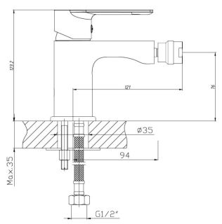 Смеситель для биде Haiba HB50505-8 белый